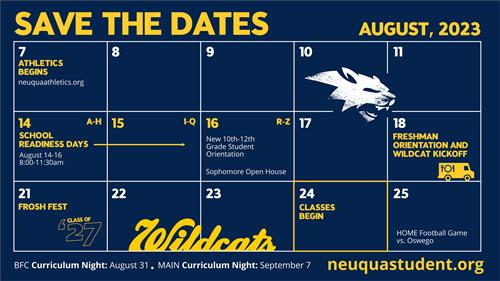 August School Calendar